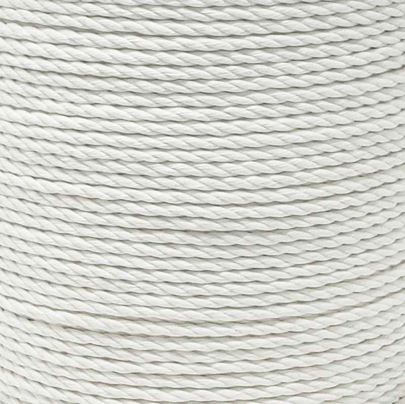 spun polyester macrame white rope