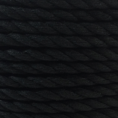 black cotton twisted rope
