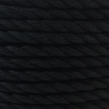 black cotton twisted rope