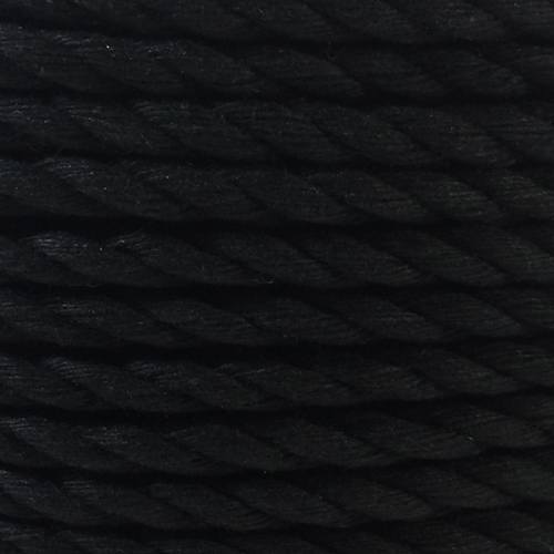 black cotton twisted rope