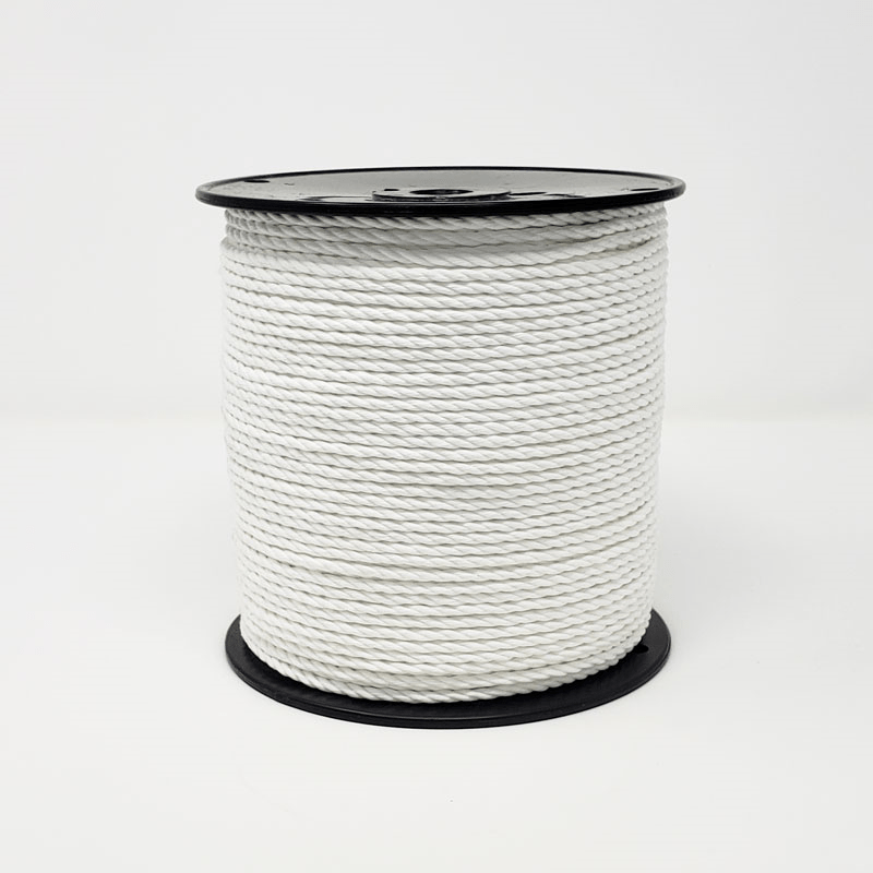 spun polyester white macrame rope