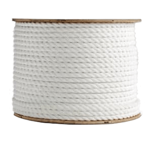 3-Strand Twisted White Polypropylene Rope