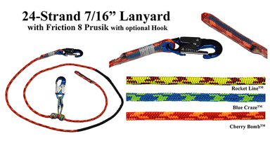 24-Strand EZ Adjustable Safety Lanyard with Hook