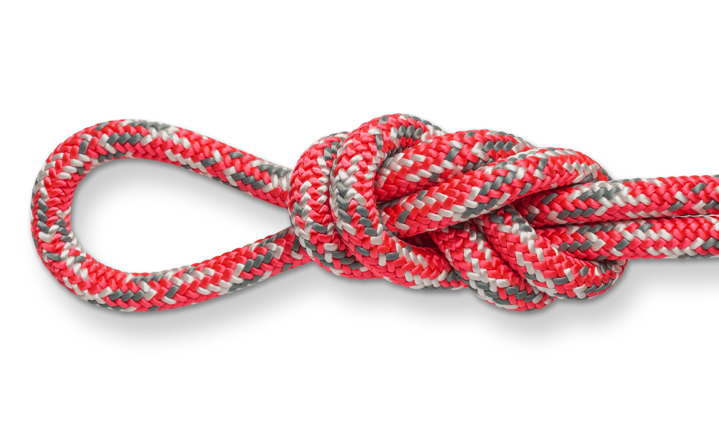 tachyon climbing rope pink double figure eight knot