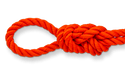 3-strand twisted orange rope