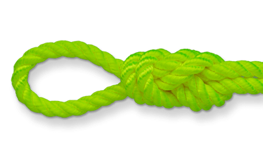 3-strand twisted neon yellow rope