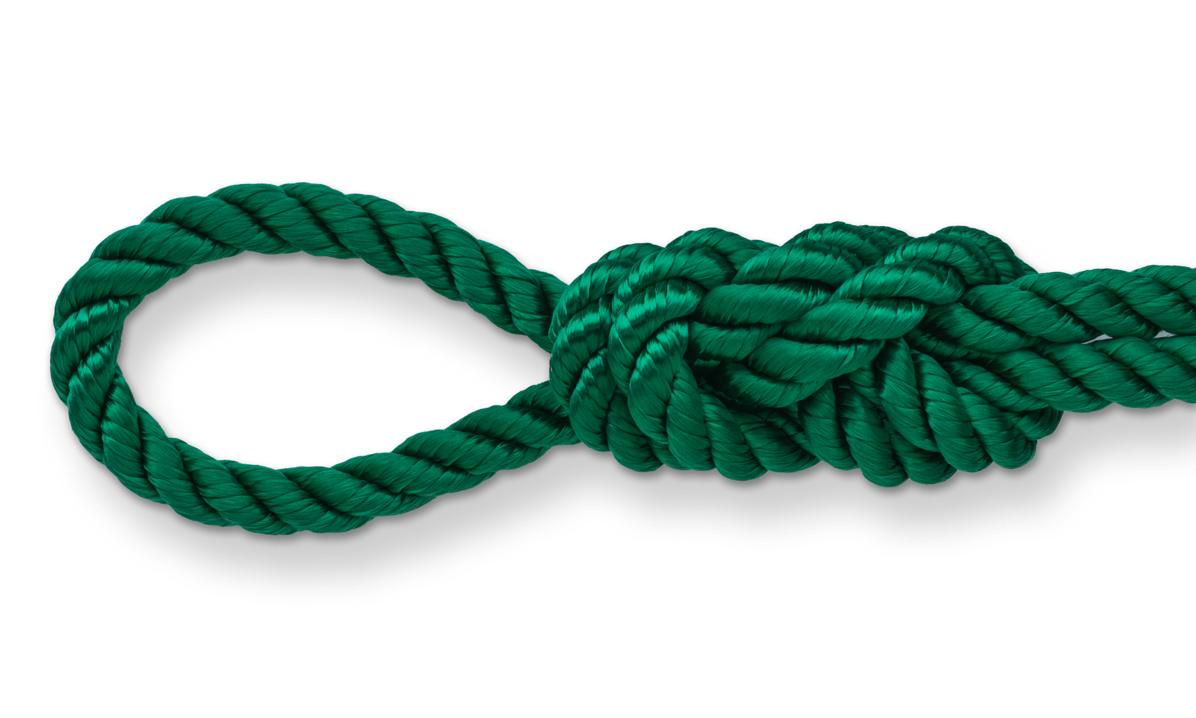 3-strand twisted green rope