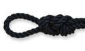 3-Strand Black Polyester Rope