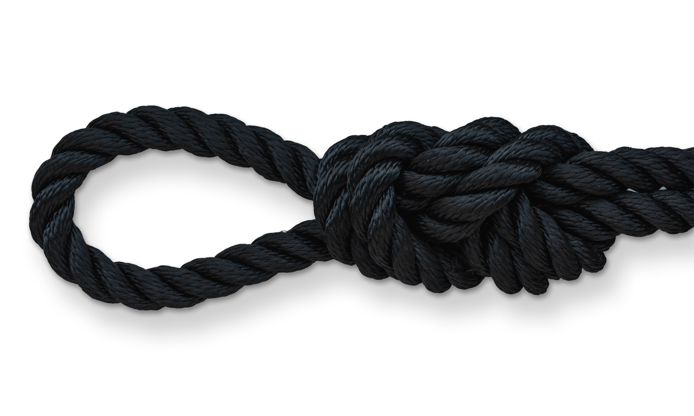 3-Strand Black Polyester Rope