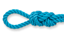 3-strand twisted turquoise rope