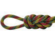 Glider 9.9mm Rasta Climbing Rope, 70M (230 Feet) Bag knot detail