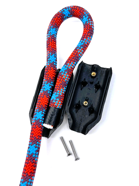 Dog leash with clamp