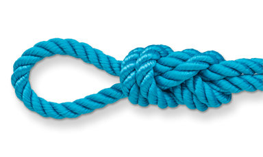 3-strand twisted turquoise rope