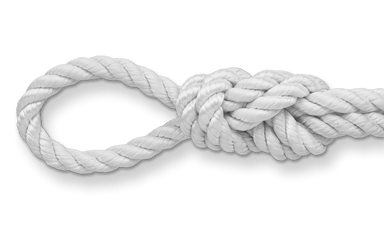 3-strand twisted white rope