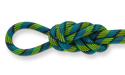 Glider 10.5mm Mystique Climbing Rope, 70M (230 ft) Bag knot detail