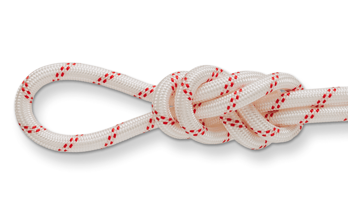 Personal Escape Rope 7mm, 265 ft Bag knot detail