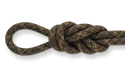 Glider 10.5mm Camoforest Climbing Rope, 50M (165 ft) Bag knot detail