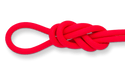 Glider 9.9mm Pink Climbing Rope, 70M (230 ft) Bag knot detail