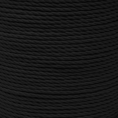 spun polyester macrame black rope