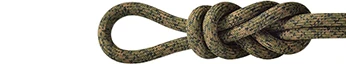 Glider 10.2mm Digi Camo Climbing Rope, 70M (230 ft) Bag knot detail