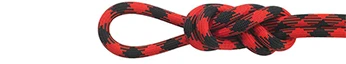 Glider 10.2mm Red Black Climbing Rope, 70M (230 ft) Bag knot detail