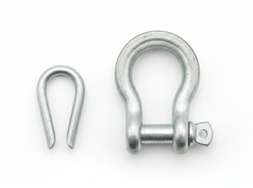 galvanized thimble and shackle