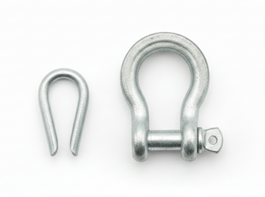 galvanized thimble and shackle