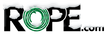 Black ROPE.com logo with snow