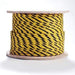 3-Strand Twisted Yellow and Black Polypropylene Barrier Rope
