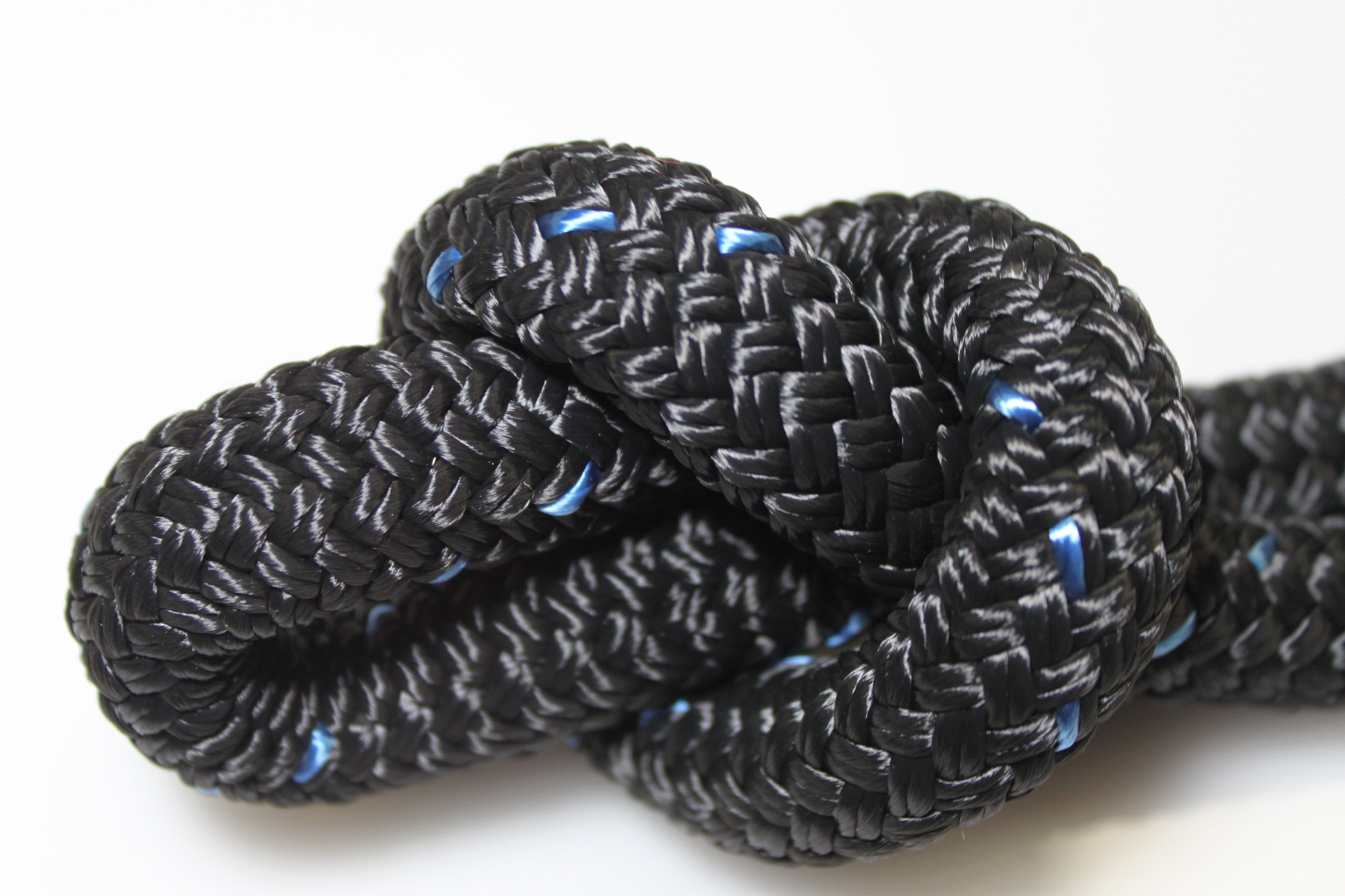 1/2''-12mm Black Polyester Shock Cord 50 ft