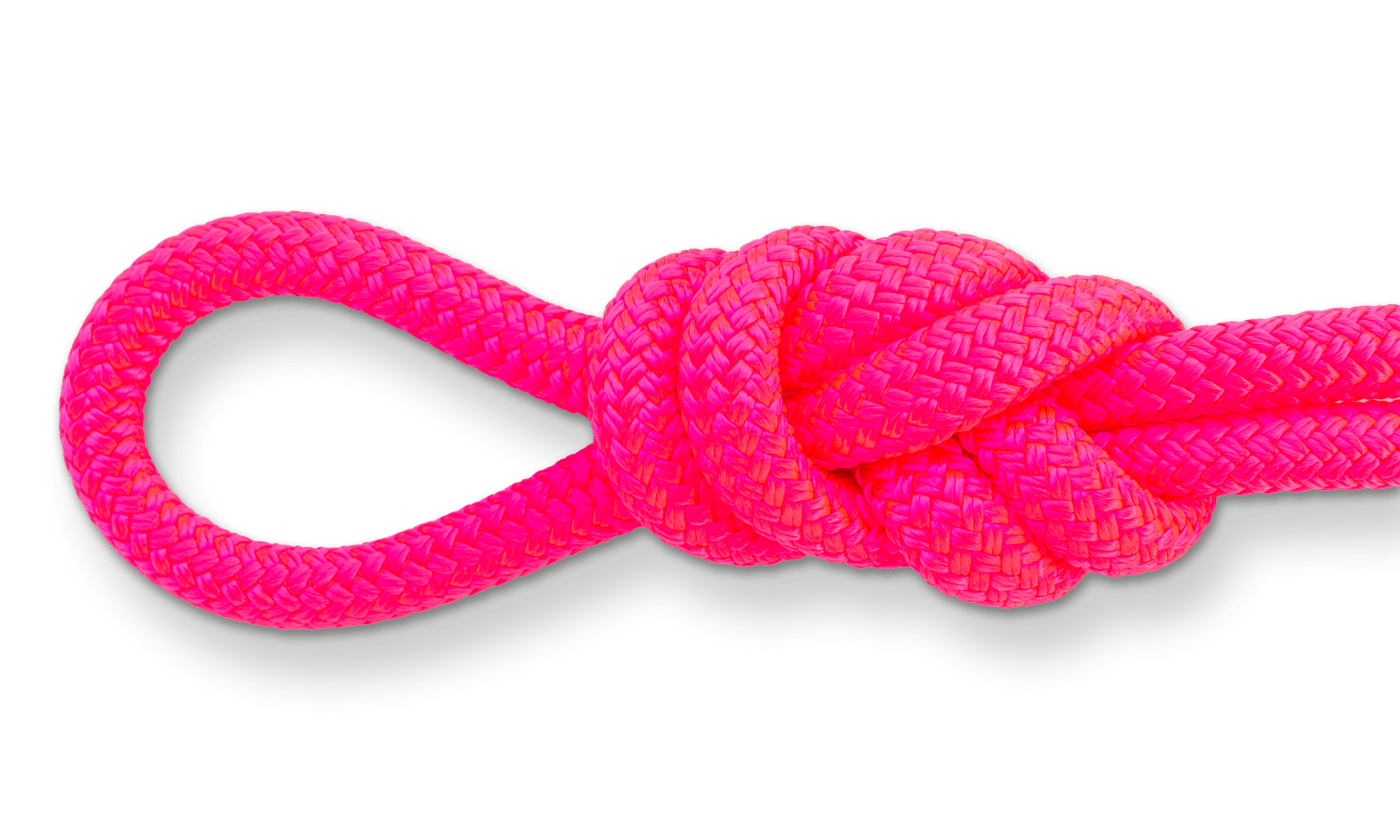 neon pink double braid nylon rope