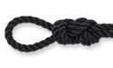 3-strand twisted black rope