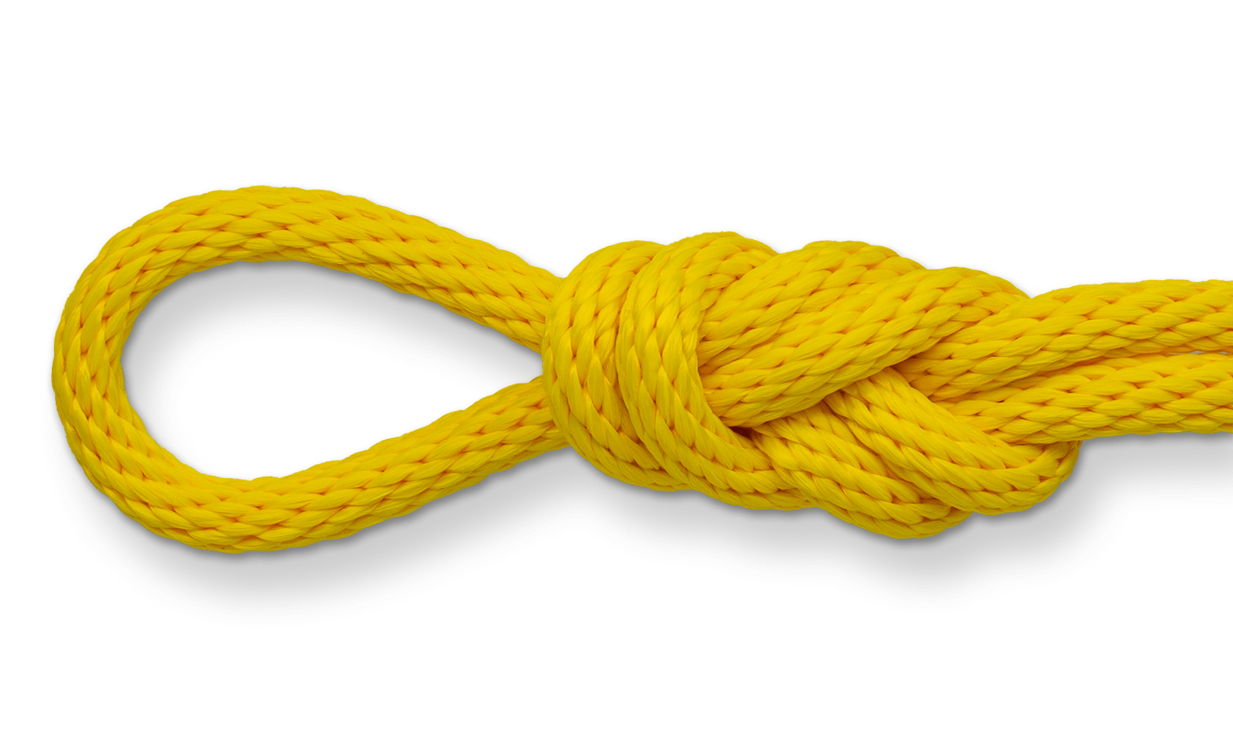 yellow solid braid polypro rope