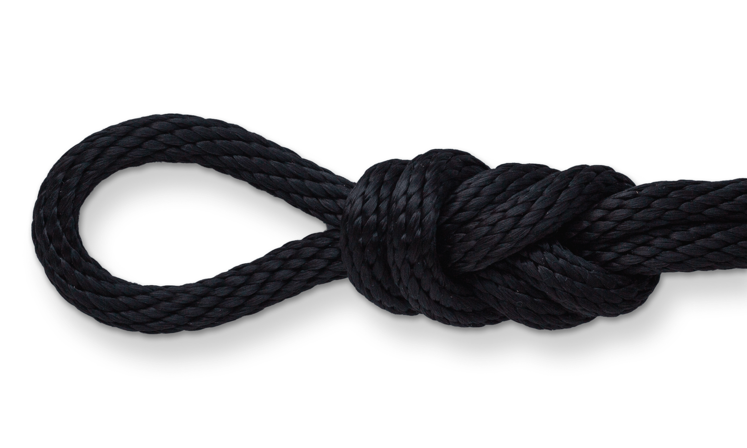 black solid braid polypro rope