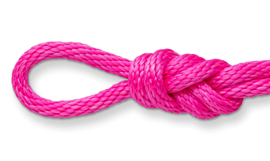 hot pink solid braid polypro rope
