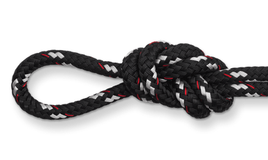 sta-set solid black double braid rope