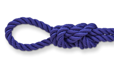 3-strand twisted purple rope