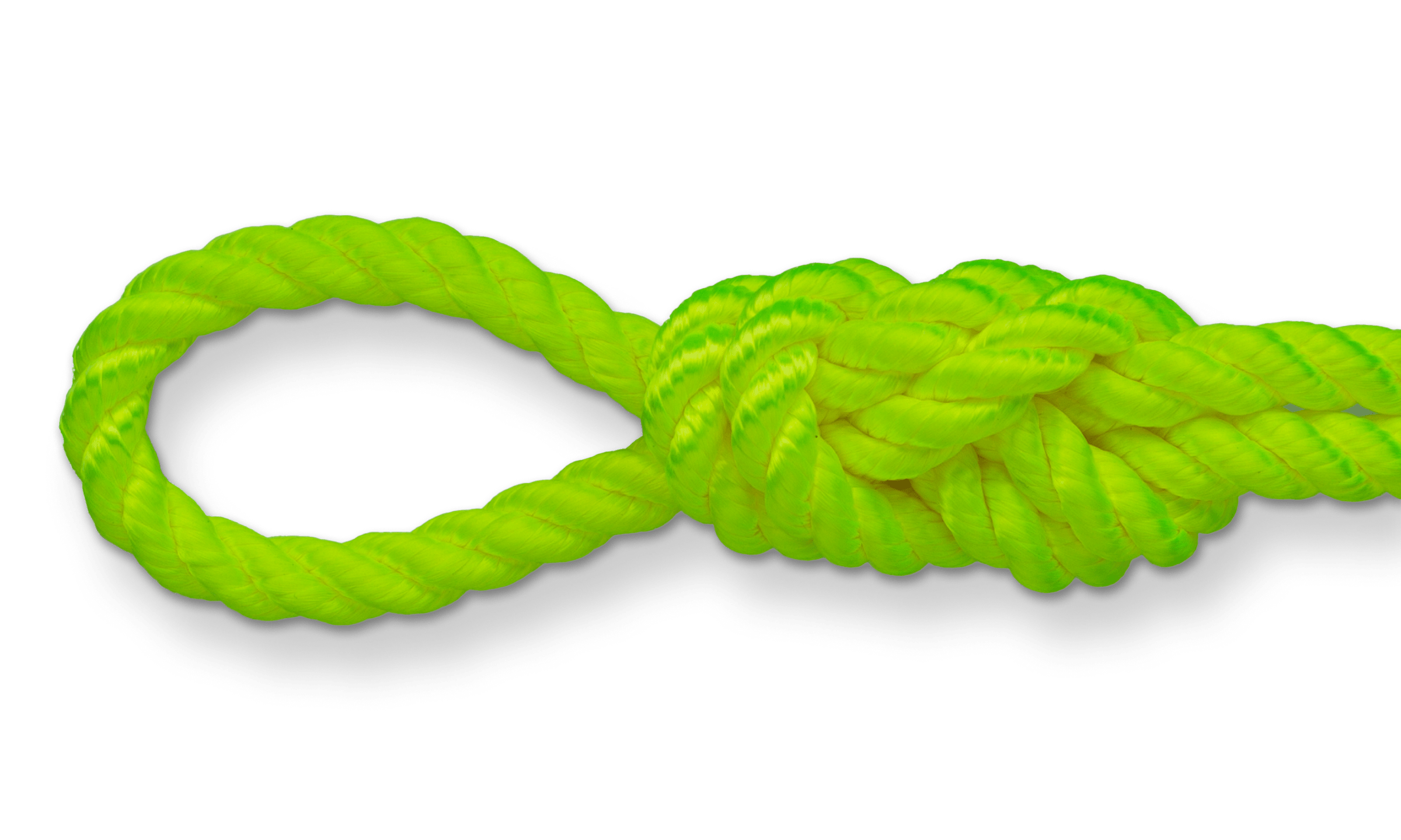 3-strand twisted neon yellow rope