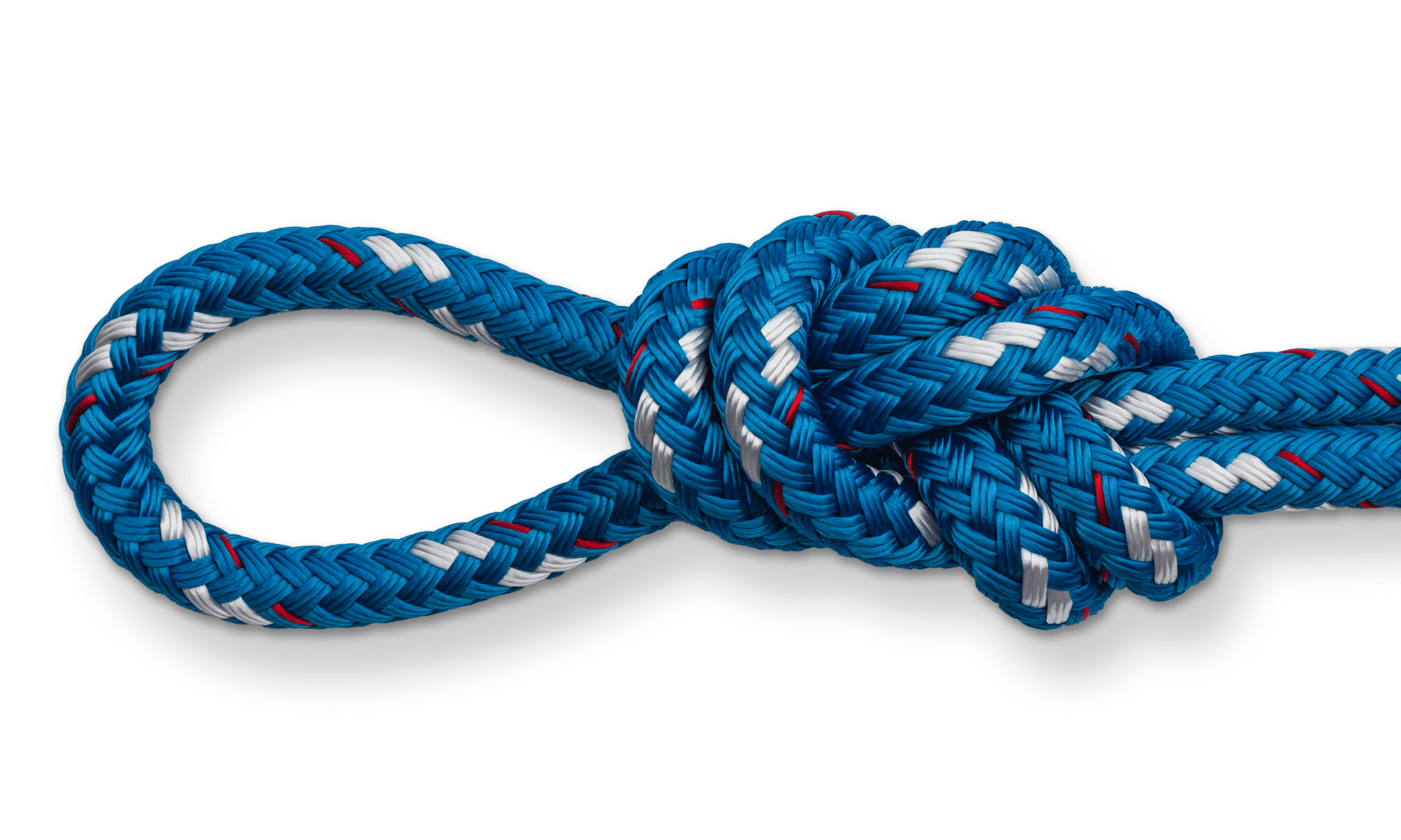 New England Braided Safety Blue Rope - White - 1/2 - 600