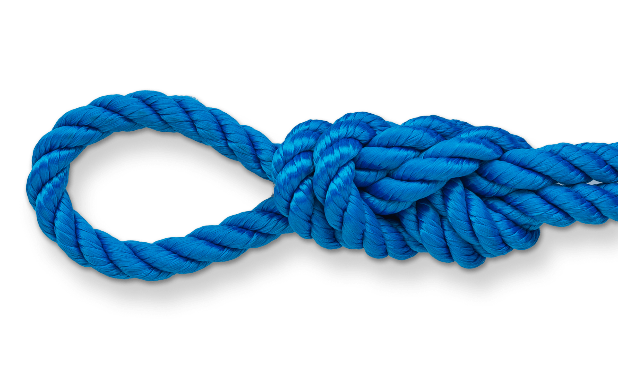 3-strand twisted royal blue rope