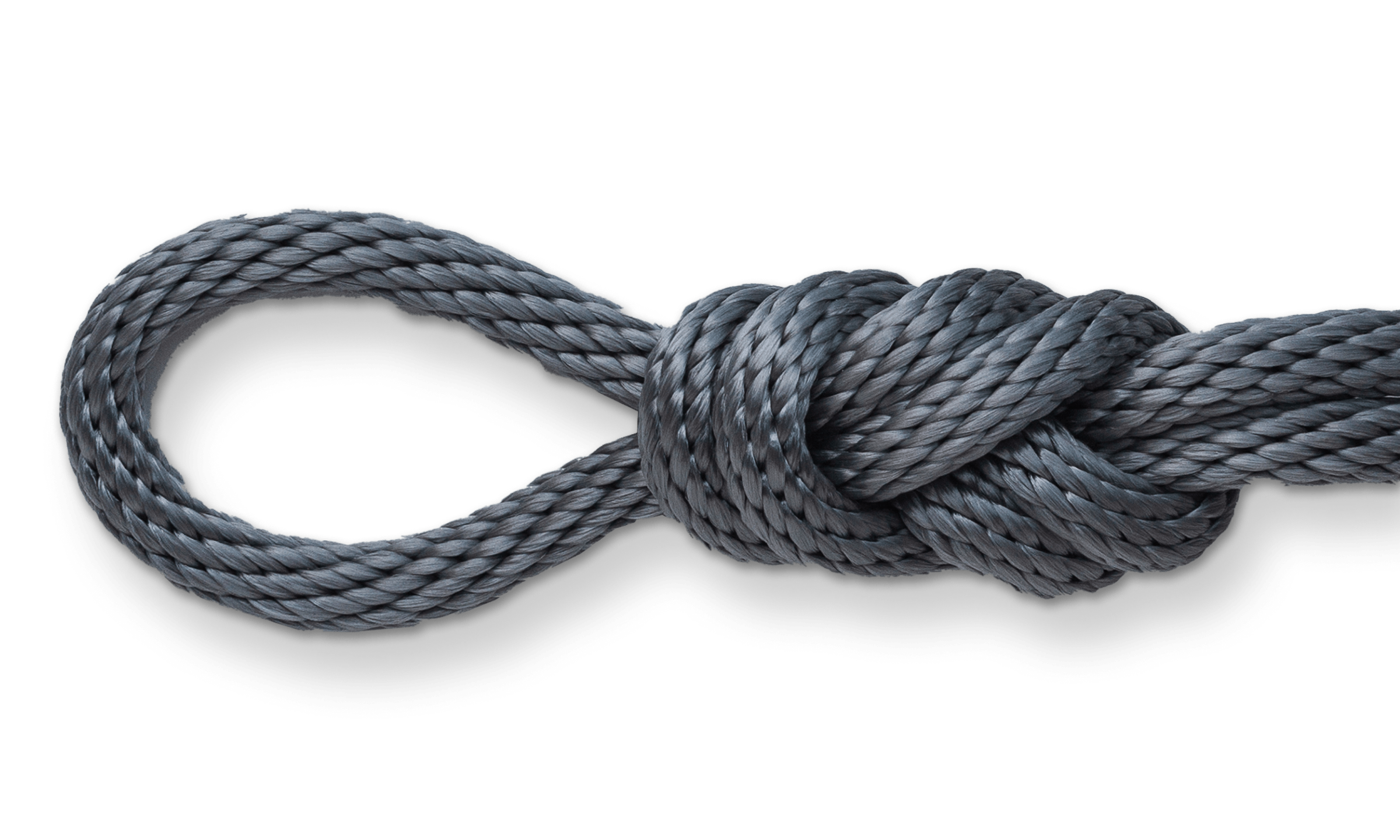 gray solid braid polypro rope
