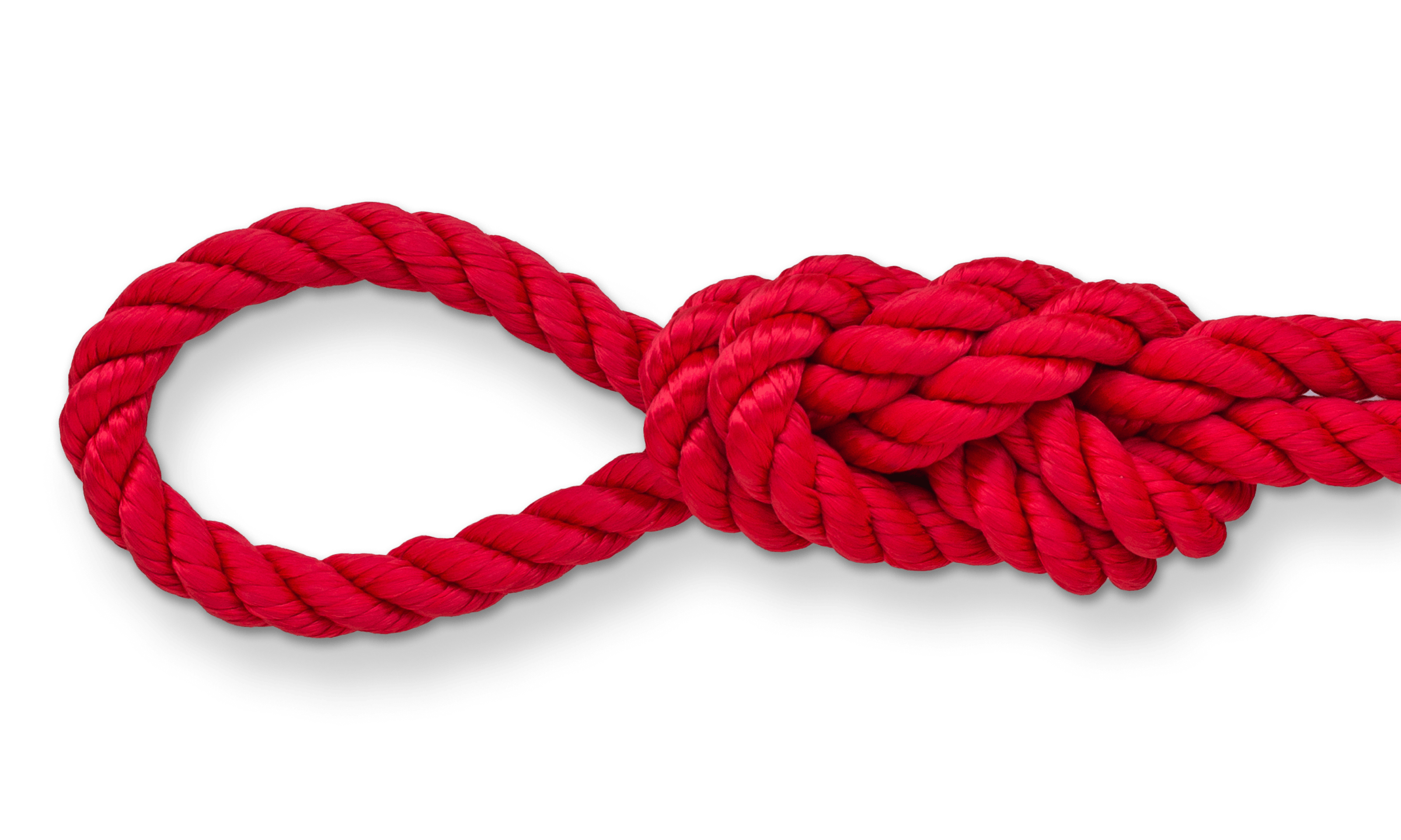 3-strand twisted red rope