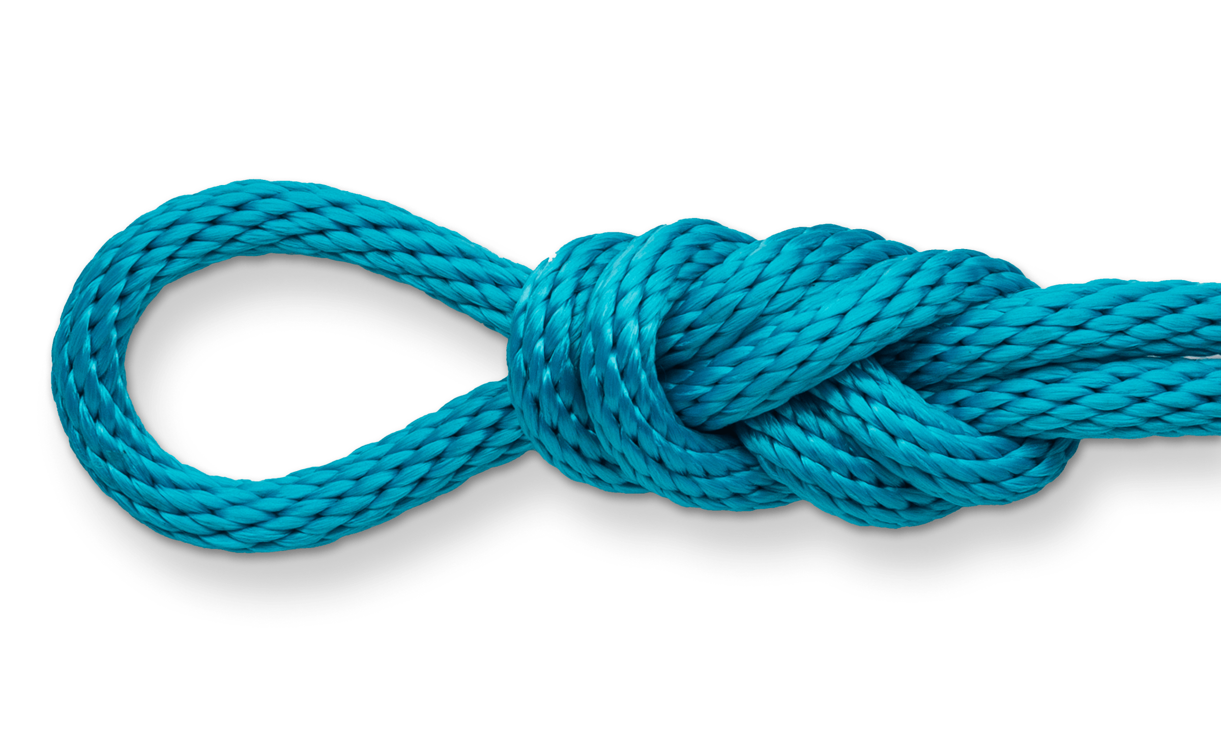 turquoise solid braid polypro rope