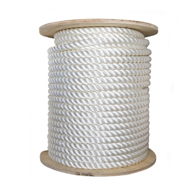 3-Strand twisted white nylon rope
